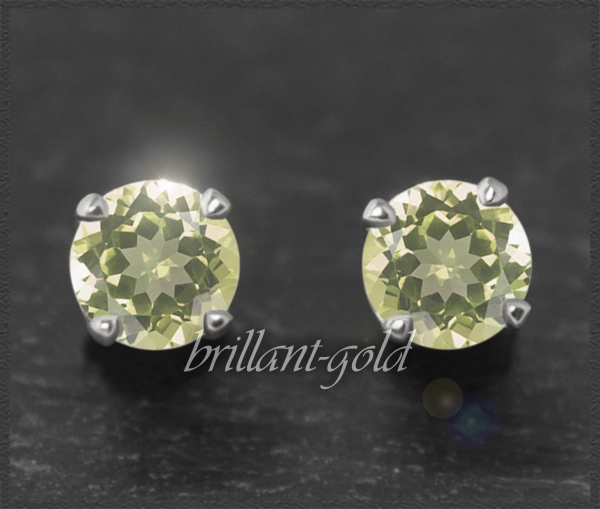 Ohrstecker 585 Gold Citrin hell gelb 4,5,6mm